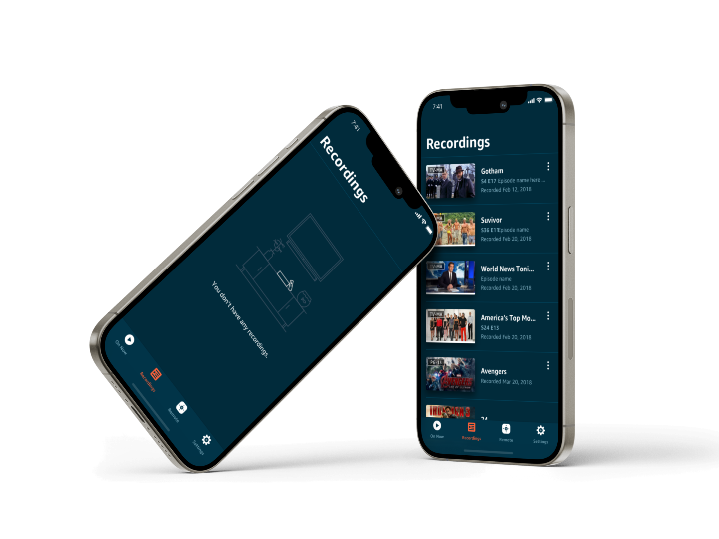 fire tv mobile app renderings